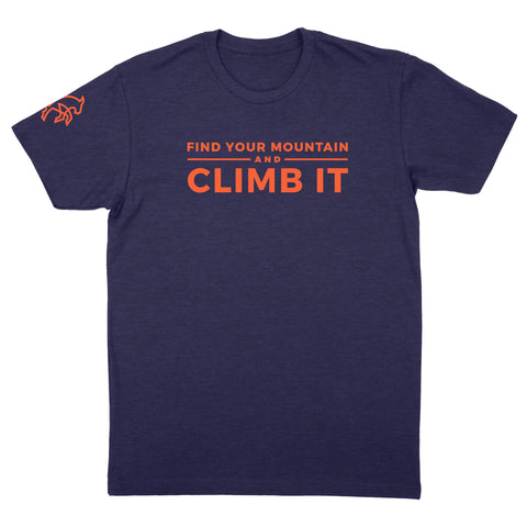 Find Your Mountain and Climb It -- Mens Tee
